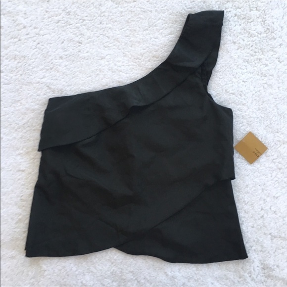 Zara Basic Collection One Shoulder Tiered Tank - Picture 3 of 4